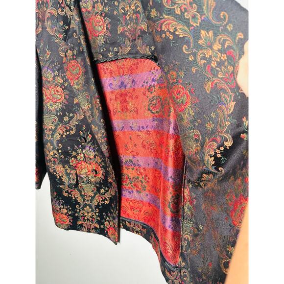 Vintage ANNE PINKERTON Floral Blazer Oversized Pants Set 90s Retro Size 12 - Picture 12 of 16